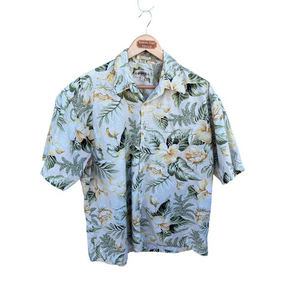 Campia Moda Vintage Men's Hawaiian Shirt 100% Cotton Floral Size XL - Picture 1 of 4